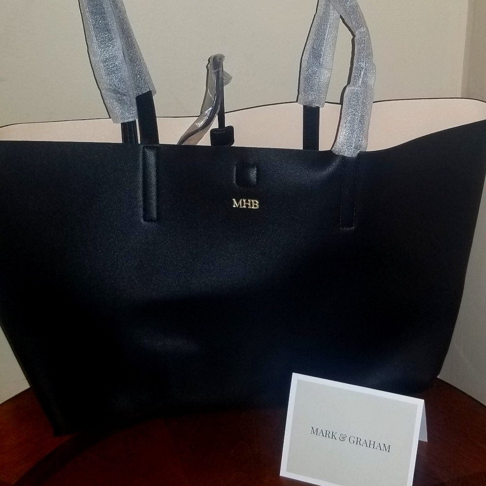 Mark And Graham Fillmore Vegan Leather Tote, Black